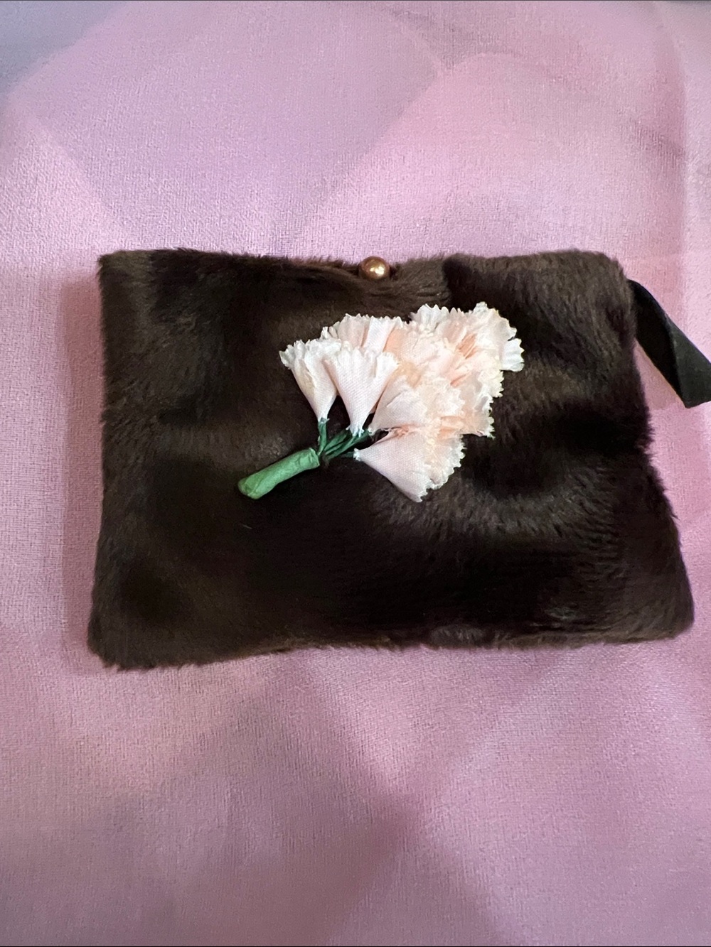 doll Clutch with Floral Accent